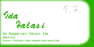 ida halasi business card